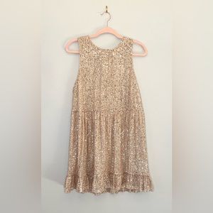 Champagne sequined babydoll dress🥂